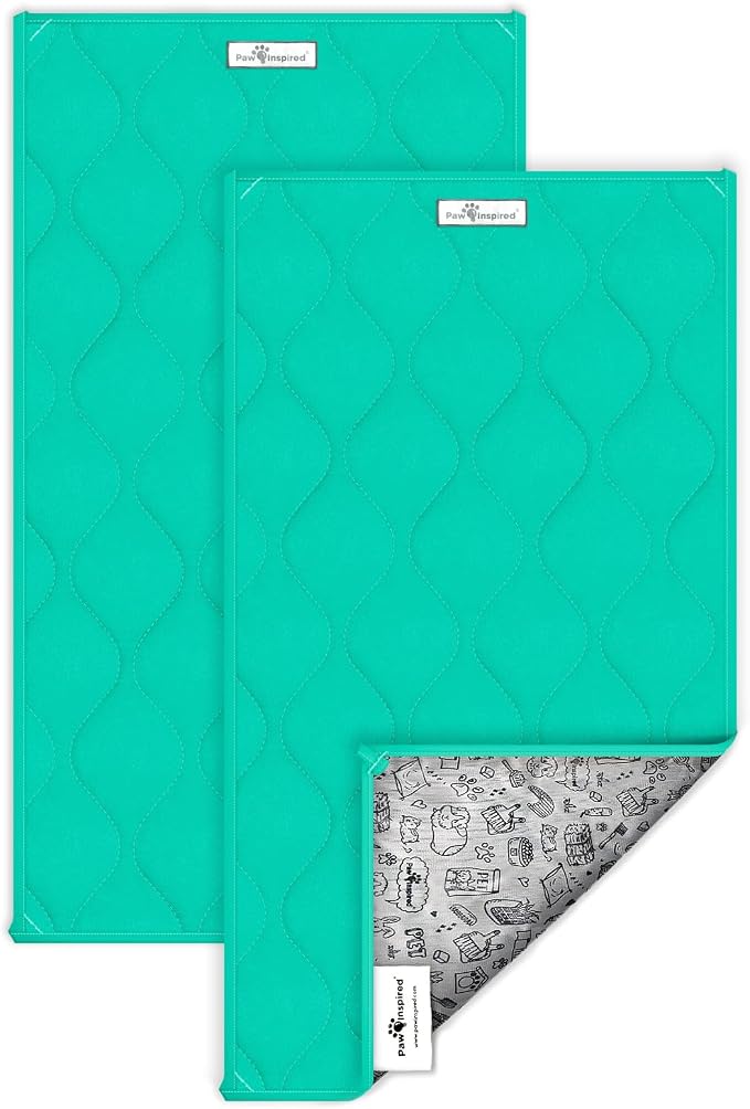 Paw Inspired Washable Fleece Guinea Pig Cage Liners, C&C 2x1, Green | Super Absorbent Pee Pad, Bedding, Waterproof Bottom, Pet Bed Mat for Guinea Pigs, Ferrets, Rabbits, Hamsters, Small Animals by HOME