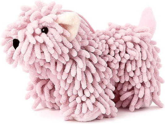 Tegeme 1 Pcs Chenille Dog Hand Towel Fuzzy Towel Absorbent Microfiber Soft for Bathroom Kitchen Washstand (Pink,Standing Dog) by Tegeme