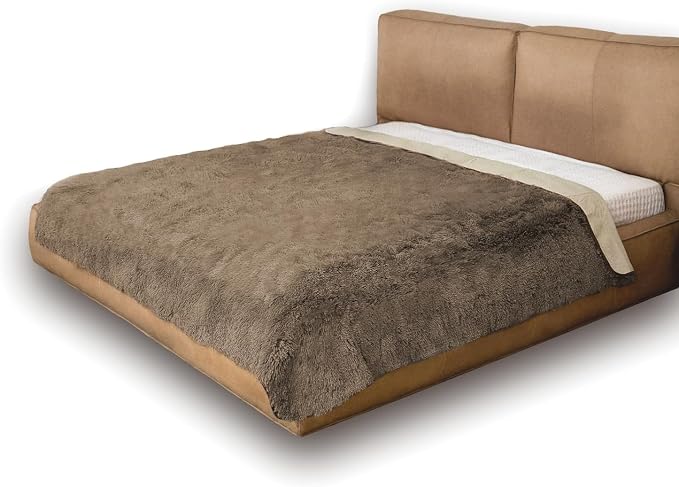 Dogs/Cats Bed Mats, Dog Pad Washable Removable Couch Cover with Anti-Slip Back, Plush Long Fur Mat, Perfect for Small, Medium and Large Dogs.(Brown, 82"x120") - Image 6