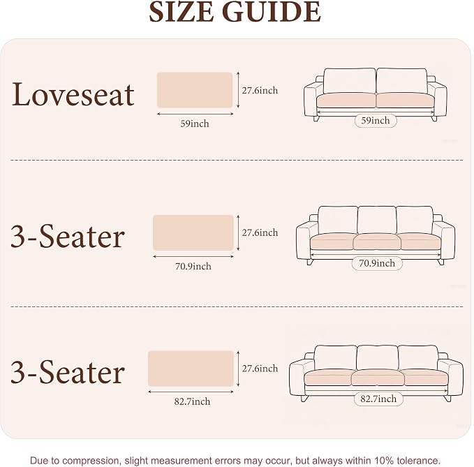 MEETSKY Pet Couch Cover Sofa Covers for 2 Cushion Couch, Couch Cover for Dogs, Washable Love Seat Couch Covers, Non Slip Simply Put Sofa Slipcovers, Moss Green, 27.6" x 59" - Image 2