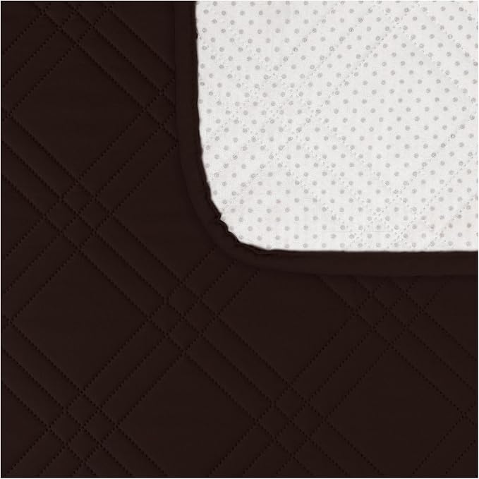 100% Waterproof Couch Cover for Dogs, Anti-Slip Washable Sofa Cover with Elastic Straps & Side Pockets, Durable Furniture Protector for Kids, Pets & Dogs (Armchair 23", Chocolate) - Image 4