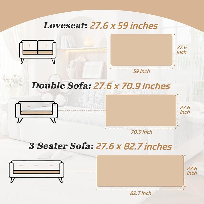Plush Couch Cover for Dogs – Non Slip Pet Sofa Protector, Ultra Soft Washable Couch Cover for Pets, Anti-Slip Backing Furniture Protector for Cats & Dogs, Fits Standard & L-Shape Sofas (Only 1PC) - Image 5