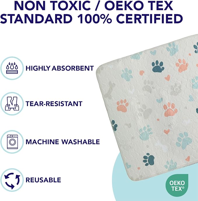 PUPIBOO Washable Pee Pads for Dogs and Cats - Super Absorbent Reusable Puppy Training Pads - 100% Waterproof, Leak-Proof & Non-Slip Whelping Pads for Pet Housebreaking - Image 3