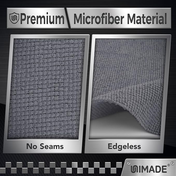 UNIMADE Microfiber Cleaning Cloth, 400 Pack Microfiber Towels for Cars | Commercial Grade Work Rags Bulk Detailing Cloth for Automotive Bar Mechanic Garage Housekeeping, 11.5"x 11.5", Grey - Image 3