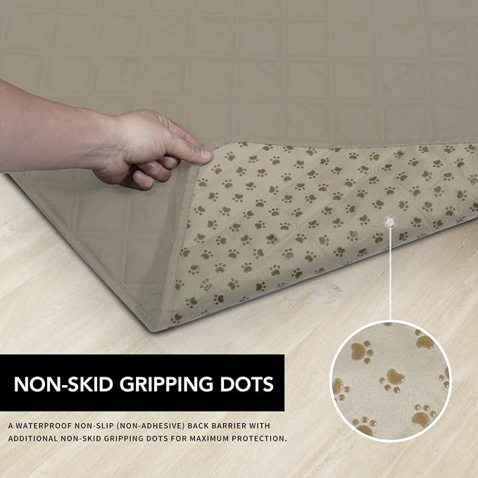 Easy-Going 100% Waterproof Dog Bed Cover, Non-Slip Pet Blanket for Furniture, Washable Couch Cover, Repleasement Sofa Cover (52X82 in,Beige) - Image 3