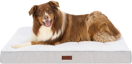 Furhaven Orthopedic Dog Bed – Classic Cushion with Plush Tufted Top, Supportive Foam Mattress, Removable Washable Cover, Joint Relief - Gray, Jumbo by FurHaven