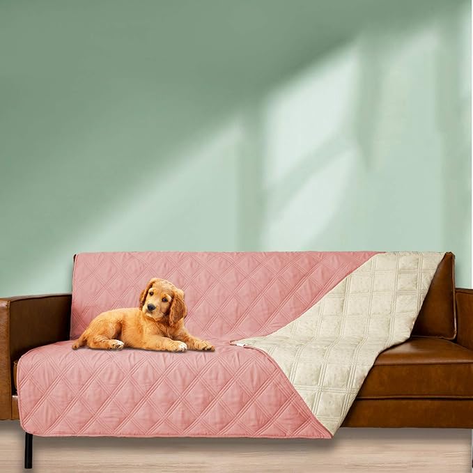 Ameritex Waterproof Dog Bed Cover Pet Blanket with Anti-Slip Back for Furniture Bed Couch Sofa (40x50 Inch (Pack of 1), Lightpink) - Image 6