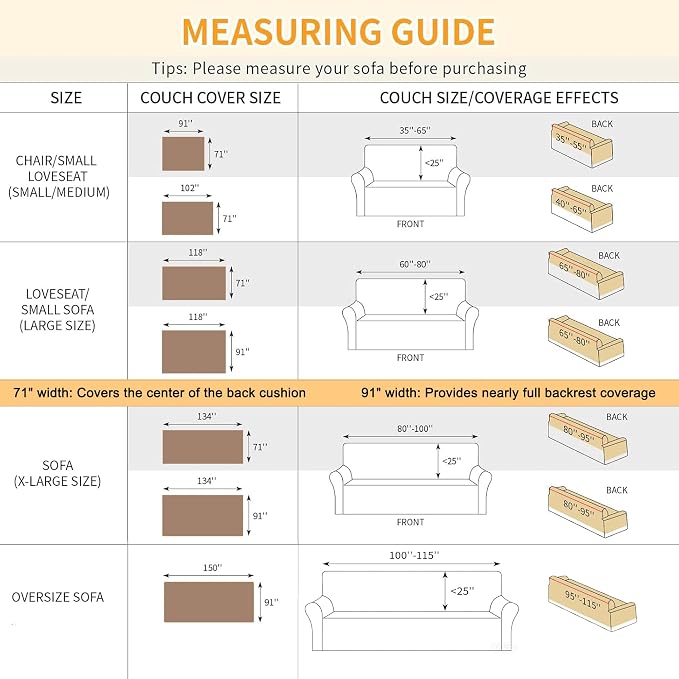 Couch Cover for Sofa, Boho Sofa Covers Washable 3 Cushion for Dogs | Chenille Sofa Slipcover for Pet, L-Shape Sectional Furniture Cover Soft Blanket Loveseat Protector, Striped Beige, 71"x118" - Image 4