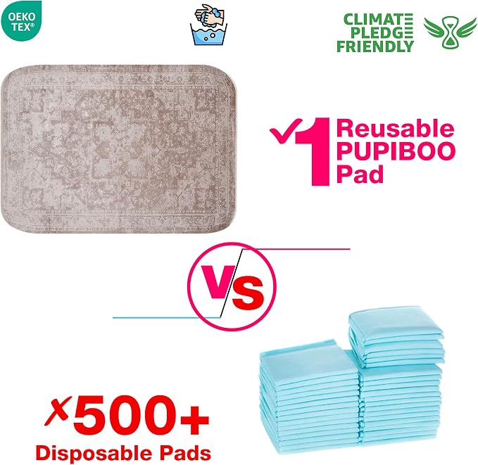 PUPIBOO Washable Pee Pads for Dogs and Cats - Super Absorbent Reusable Puppy Training Pads - 100% Waterproof, Leak-Proof & Non-Slip Whelping Pads for Pet Housebreaking - Image 7