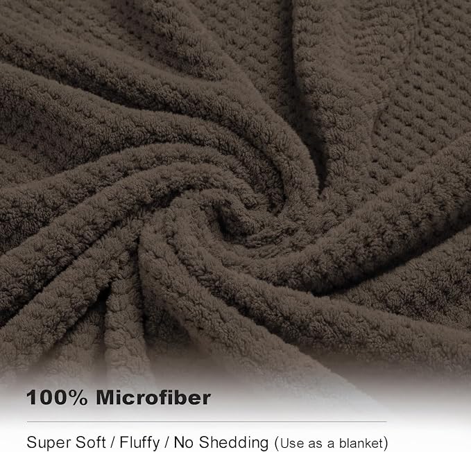 Smuge Extra Large Bath Towel Sheet Set 35x70 Inches - Oversized Bath Towels Set,Large Microfiber - Quick Dry,Lightweight,Super Soft,Highly Absorbent Towel Set for Bathroom,Pack of 4(Seal Brown) - Image 3