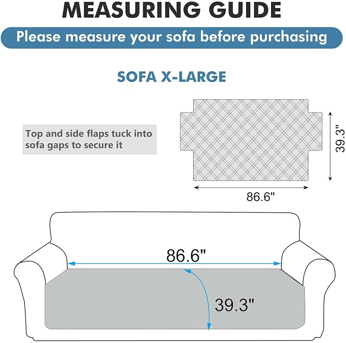 Genina 100% Waterproof Couch Cover for 4 Cushion for Dogs, Anti-Slip Sofa Covers Washable Couch Covers for Sectional L Shape Furniture Cover, 1 Piece (Chocolate, Sofa X-Large) - Image 2