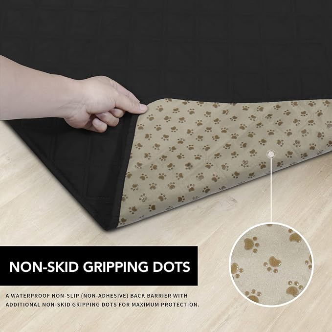Easy-Going 100% Waterproof Dog Bed Cover, Non-Slip Pet Blanket for Furniture, Washable Couch Cover, Repleasement Sofa Cover (40X50 in,Black) - Image 4