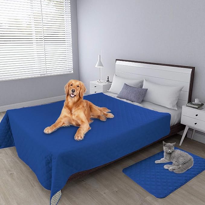 Easy-Going 100% Waterproof Dog Bed Cover, Non-Slip Pet Blanket for Furniture, Washable Couch Cover, Repleasement Sofa Cover (96X82 in,Classic Blue) - Image 2
