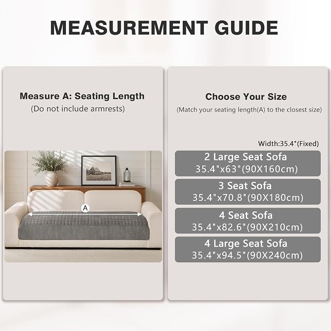 OHSIO Soft Plush Couch Cover for Sofa, Washable Milk Velvet Sofa Slipcover, Non-Slip Furniture Protector for 1 2 3 Seater Couch, Dogs, Pets and Kids(Dark Gray, 35.43'' x 70.87'') - Image 2