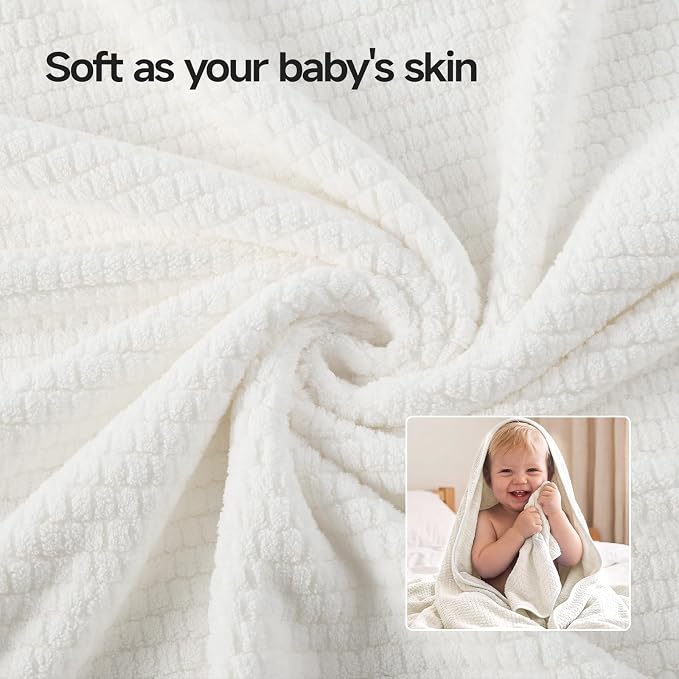 ecolook Microfiber Large Bath Towel Set of 6, Soft & Highly Absorbent,Beige | 2 Oversized Bath Towels (35"x70"), 2 Hand & 2 Washcloths | Quick Dry, Low Lint Towels for Bathroom, Spa, Gym, Hotel & Travel - Image 7