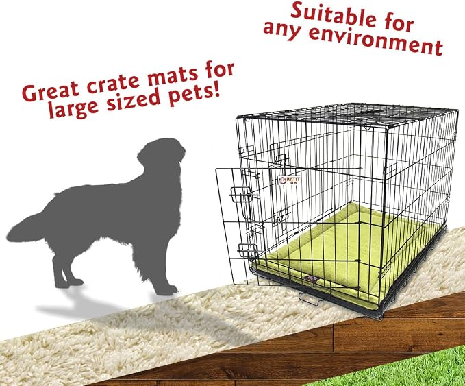 Majestic Pet Orthopedic Memory Foam Dog Crate Mat - Plush Pet Bed Pad for Crates & Kennels | USA Crafted | 42"x26" Villa Apple - Image 4