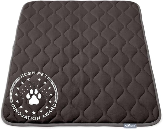 Paw Inspired Washable Padded Crate Mats for Dogs, Gray, 41x28 Inch | Fits 42-inch Kennels, Leakproof, Waterproof Bottom, Plush Dog Pad, Pet Bed by HOME