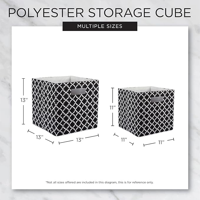 DII Collapsible Storage Organizer Bin, Small, 11" Cube, White, 4 Count - Image 9