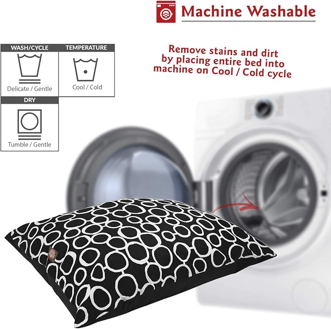 Majestic Pet Rectangle Medium Dog Bed Washable – Non Slip Comfy Pet Bed – Dog Crate Bed Super Value Pillow Dog Bed – Dog Kennel Bed for Sleeping - Dog Bed Medium Breed 35 x 28 Inch – Fusion Black - Image 5