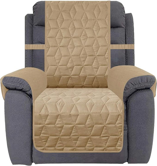 Ameritex Waterproof Nonslip Recliner Cover Christmas Decor Stay in Place, Dog Couch Recliner Cover Furniture Protector for Pets and Kids (Sand, 30'') by Ameritex