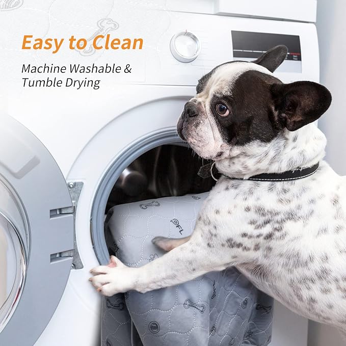 Washable Puppy Pads, Absorbent Pee Pads for Dogs, Potty Training, 2-Pack | Machine Washable, Reusable, Waterproof, Non-Slip Backing, for Crates, Playpens, Whelping, Incontinence, Housebreaking, 18x24 - Image 4