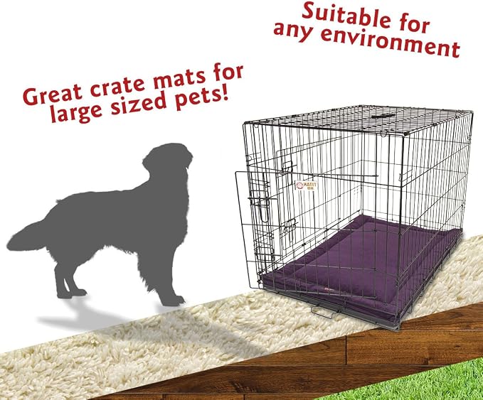 Majestic Pet 720570929883 Villa Crate Dog Bed Mat, Aubergine Purple, 42" - Image 4