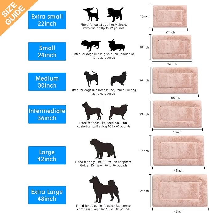 Dog Crate Pad Washable Dog Bed for Crate Medium Cozy Mat 30-Inch Pink | Ultra Soft Kennel Pad,Anti-Slip Bottom,Fits for Most Metal Crates,Comfortable Sleeping Pet Mat - Image 2