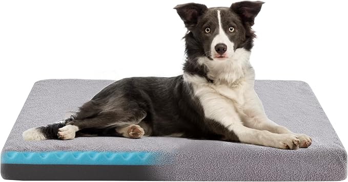 WATANIYA PET Cooling Dog Bed - Memory Foam Washable with Waterproof Liner and Cooling Gel Mattress, Fits up to 70 lbs Pets by WATANIYAPET