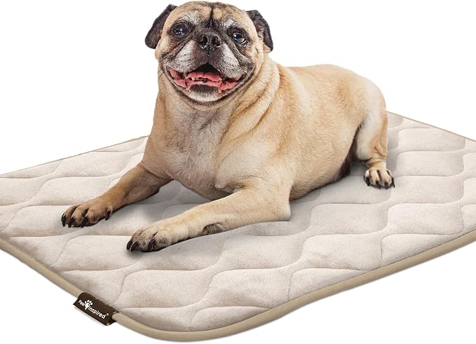 Paw Inspired Washable Padded Crate Mats for Dogs, Beige, 29x18 Inch | Fits 30-inch Kennels, Leakproof, Waterproof Bottom, Plush Dog Pad, Pet Bed - Image 7