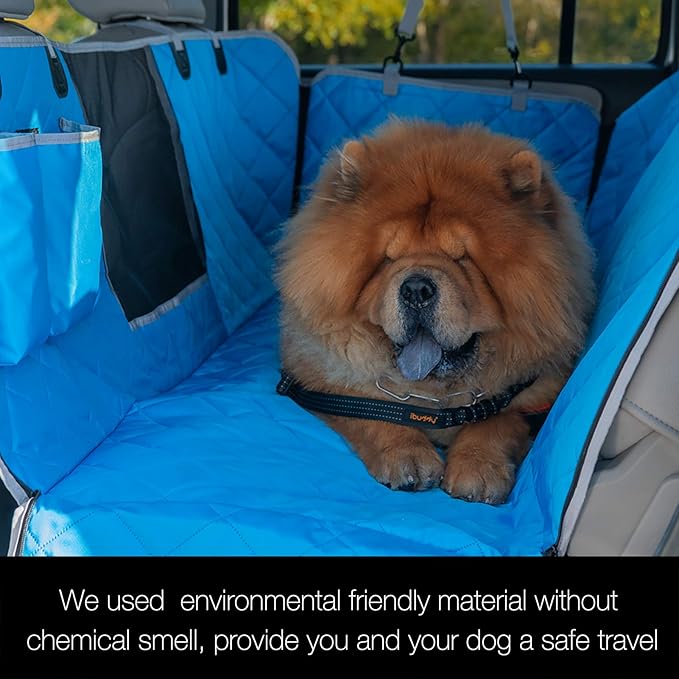 iBuddy Dog Seat Cover for SUV and Small Truck, Waterproof Car Hammock Heavy Duty Back Seat Cover for Dog with Mesh Window Durable Scratchproof Pet Car Seat Protector for Rav4 CR-V Jeeps