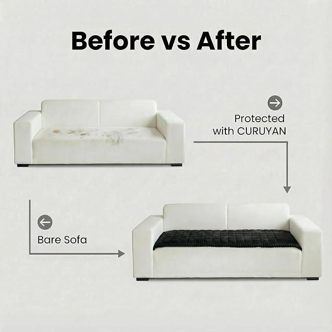 Non-Slip Sectional Couch Covers, Washable Pet Friendly Furniture Protector for Dogs Cats, Soft Thick Slipcover for L-Shaped Sofa (Sold by Piece, Not Set) (Black, 27.6"x59") - Image 5