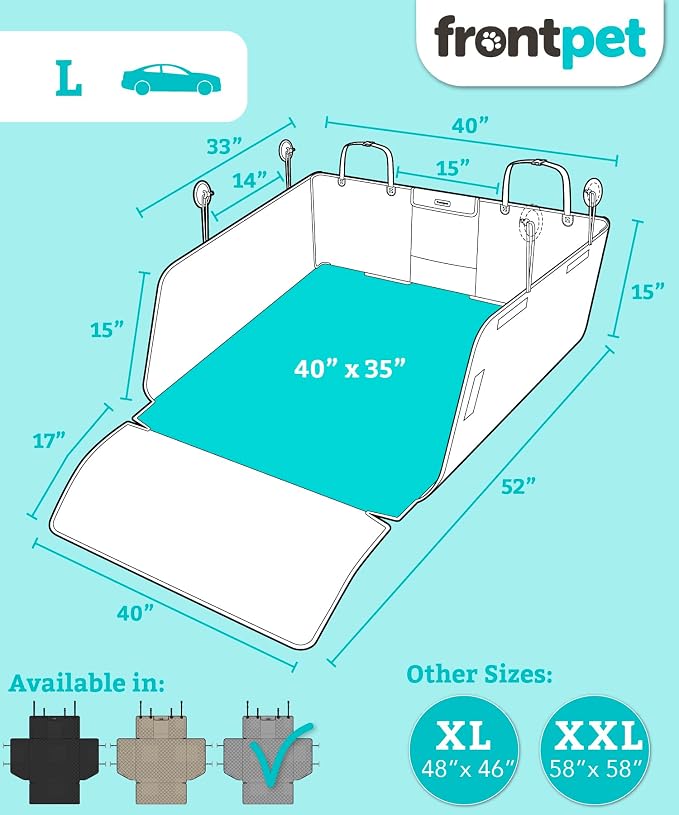 SUV Cargo Liner for Dogs - Water-Resistant Pet Trunk Cargo Cover Mat for SUVs and Sedans with Bumper Flap Protector, Trunk Cover, Non-Slip Liner, (35" X 40") Upgraded 2025 - Image 6