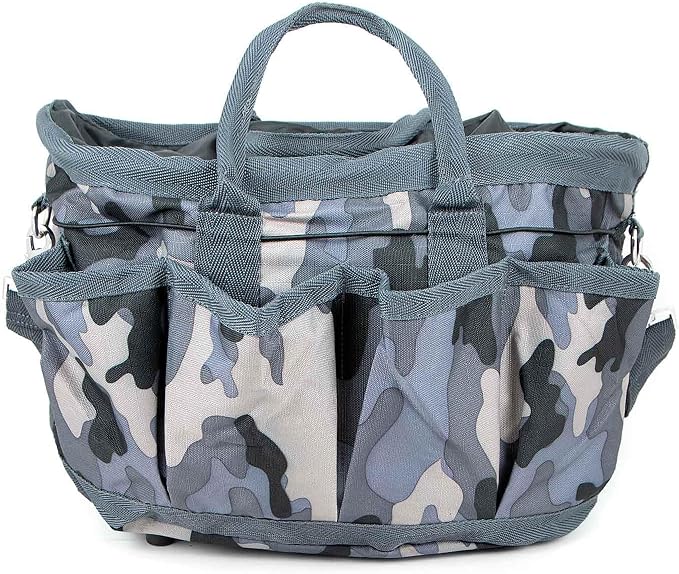Jeffers Poplar Head Grooming Bag – Horse Grooming Organizer Tote with Pockets for Brushes, Tools, Clippers, Shampoo, Detangler – Stable Barn Kit Carrier for Horses, Pets, Livestock, Urban Camo by Jeffers