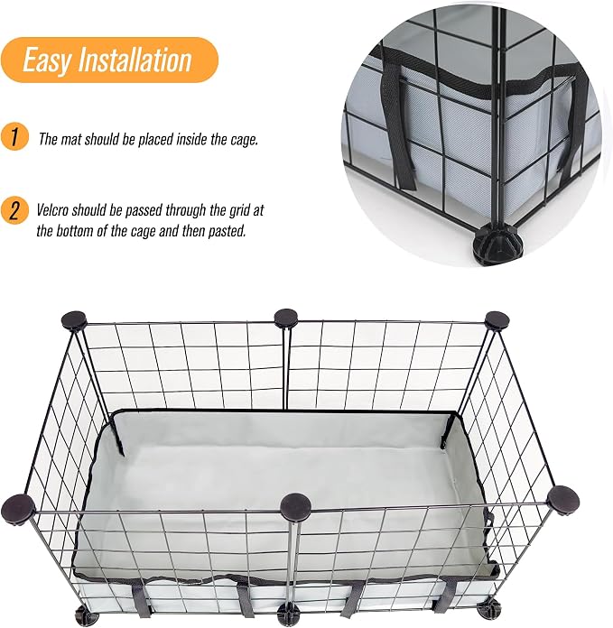DZWLKJ Guinea Pig Cage Liner Tarp Bottom Waterproof and Washable Base Also for Rabbits, Bunny, Chinchesillas, Hedgehog, Ferrets and Other Small Animals(14x28 inches) - Image 3