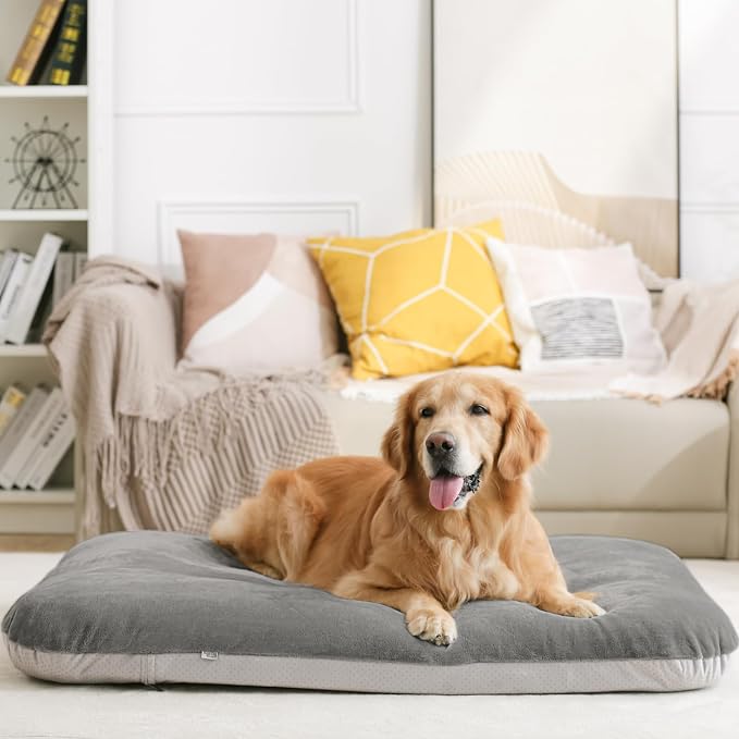 Magic Dog Super Comfy Dog Bed for Large Dogs, 47" Extra Large Washable Dog Bed with Removable Cover, Anti-Slip Bottom & High-Density Foam, Jumbo Size XL Dog Mattress - Image 8