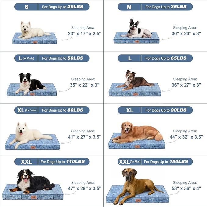 Jumbo Waterproof Orthopedic Dog Bed for Extra Large Dogs | Egg Crate Foam, Pressure Relief, Fits 54x37 Crates, Machine Washable 1680D Oxford Cover, Indoor & Outdoor Use, Up to 150 lbs - Image 2