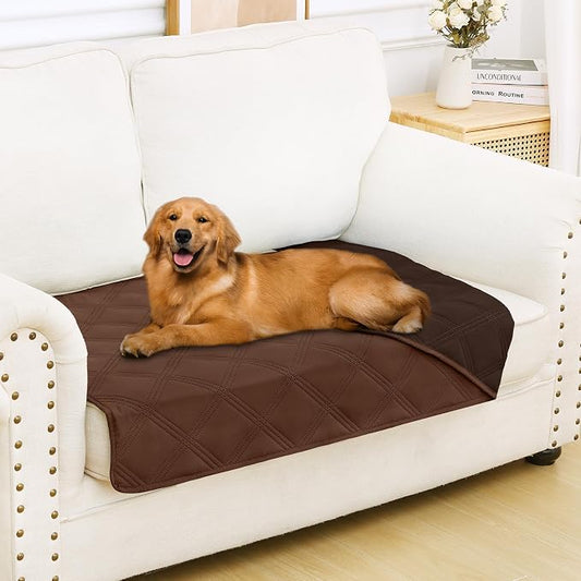 Smiry Waterproof Dog Bed Cover, Reversible Pet Blanket for Sofa Couch | Soft Washable Dog Blanket, Leakproof Couch Cover for Dogs Cats & Furniture Protection, 30x53, Brown/Chocolate by Smiry