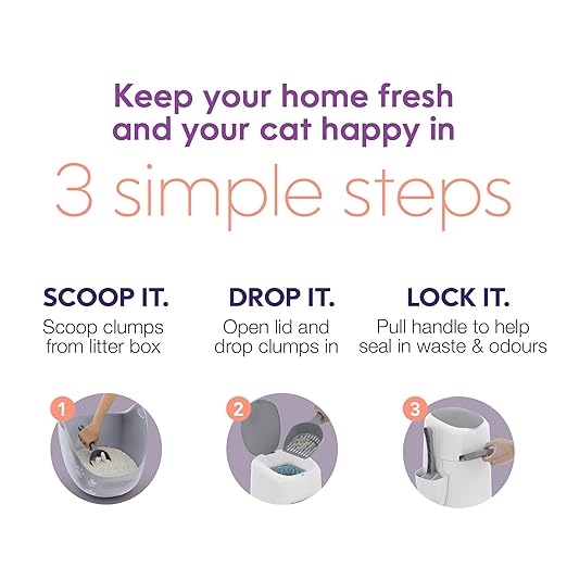 Litter Genie Style Pail Cat Litter Box Waste Disposal System for Odor Control Includes 1 Square Refill Bag - Image 5