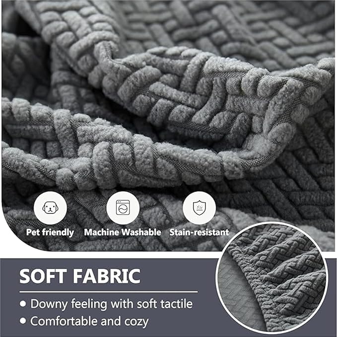 Couch Cushion Covers & Couch Cover for Sectional Sofas, Reversible Non-Slip Sofa Slipcovers, Washable Pet Proof Home Decor Protector (Fruit Green, Back Cover M) - Image 4