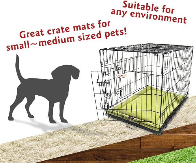 Majestic Pet Dog Crate Mat - Machine Washable Soft Plush Pet Bed Pad for Crates & Kennels | USA Crafted | 30"x21" Villa Apple - Image 4