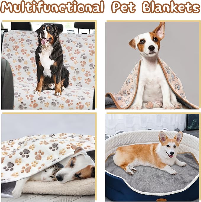 YUEPET 2 Pack Waterproof Dog Blankets, Large Dog Blanket, 50 x 40 in | Machine Washable, Waterproof Inner Layer, Sofa Bed Cover, Reversible Fleece, 50 x 40 in, Large Dogs and Cats, White Coffee - Image 7