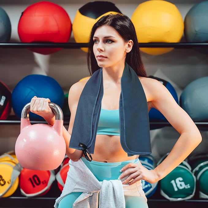BOGI Microfiber Travel Sports Towel-Quick Dry Travel Towel,Soft Lightweight Absorbent Compact Sports Towel for Camping Gym Beach Bath Yoga Swimming Backpacking (S:16''x32'',2Pcs-AGreen) - Image 8