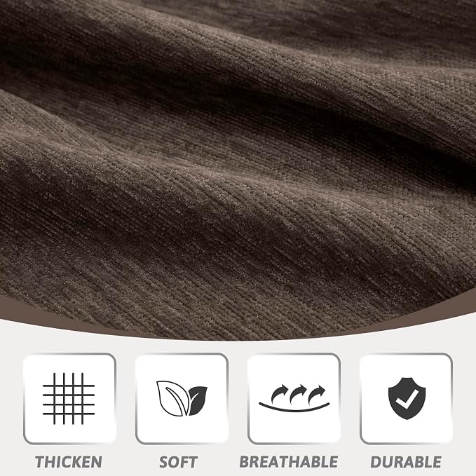 MEETSKY Oversized Couch Cover Sofa Covers Couch Covers for 3 Cushion Couch Sofa Pet Friendly, L Shaped Sectional Sofa Covers Washable Simply Put Sofa Throw Cover for Dogs, 91"x 150"，Dark Chocolate - Image 7