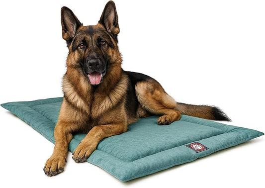 Majestic Pet Orthopedic Memory Foam Dog Crate Mat - Plush Pet Bed Pad for Crates & Kennels | USA Crafted | 48"x30" Villa Azure by MajesticPet