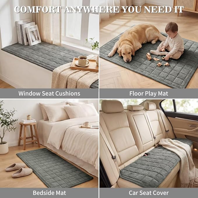 Couch Cover for Dogs Non-Slip Pet Couch Cover for Sofa Plush Protector | Non-Slip Backing, Machine Washable, Pet Friendly, Pet Hair & Scratch Protection, Sofa Cushion Protector(Darkgrey,27.6"×27.6") - Image 7