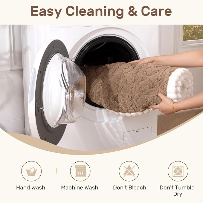 Couch Cover for Dogs, Washable Non Slip Sofa Covers for 3 Cushion Couch Pet Friendly Fuzzy Sofa Protector&Bed Mat for Pets (27.6"x70.9" Coffee) - Image 9