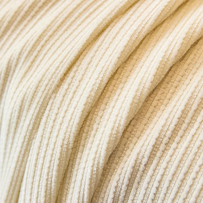 White Boho Couch Covers for Sofa Washable for 2 Cushion Couch,71''X118'' | Chenille Furniture Protector Sofa Couch Cover for Dogs, Soft Breathable Sofa Slipcover, Couch Throw Blankets with Tassels - Image 5