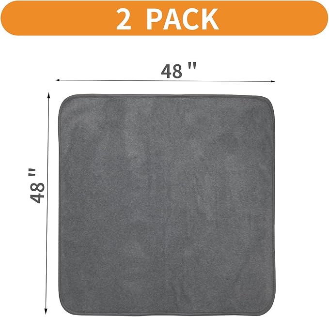 LOOBANI Washable Pee Pads for Dogs, 2 Pack Non-Slip and Leak-Proof,48"x48" | Super Absorbent Reusable Dog Pee Pads, Machine Washable, Extra Large Whelping Pads for Crate, Playpen, Floor, Housebreaking - Image 7