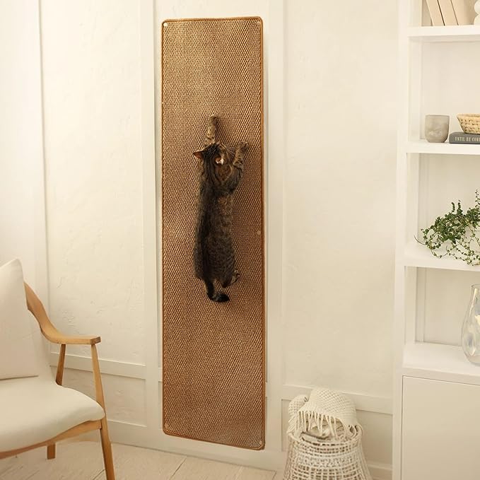 Cat Wall Climbing Carpet - Cat Wall Climber 67" x 17.5" with Fixed Nails – Scratching Rug Wall Scratchers for Indoor Cats | Climbing Wall Carpet | Scratching Mat. by SandPeak