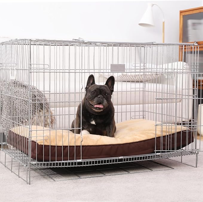 NUPIDA Waterproof Small Dog Bed for Crate with Washable Cover, 23x17, Brown | Cat Puppy Bed, TPU Waterproof Layer, Soft Plush Surface, Durable Oxford Fabric, Non-Slip Bottom, For Small Breeds ≤20lbs - Image 7
